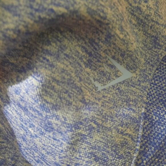 Gymshark Womens Flex Seamless Mid-Rise Body Contouring Blue Athletic Shorts - Picture 3 of 3